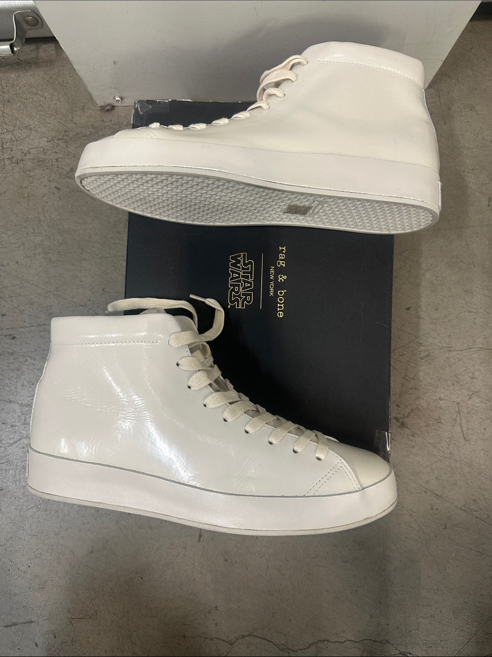 Rag & Bone Men’s High-Top Sneakers in Off-White WX